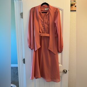 Vintage Salmon Jack Bryan Dress with Belt